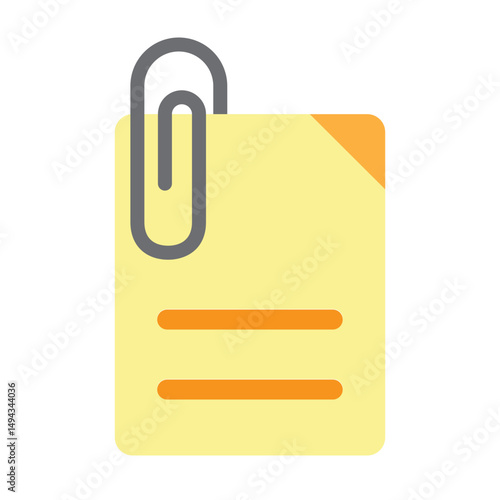 Attachment Vector Flat Icon Design