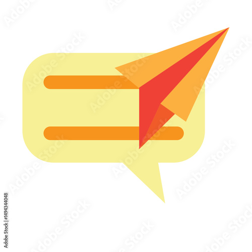 Direct Message Vector Flat Icon Design
