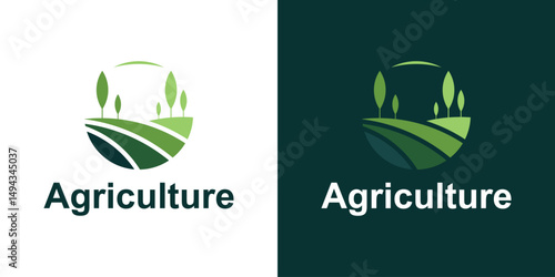 plantation logo design, agriculture, farm, logo design template, icon, vector, symbol, idea, inspiration.