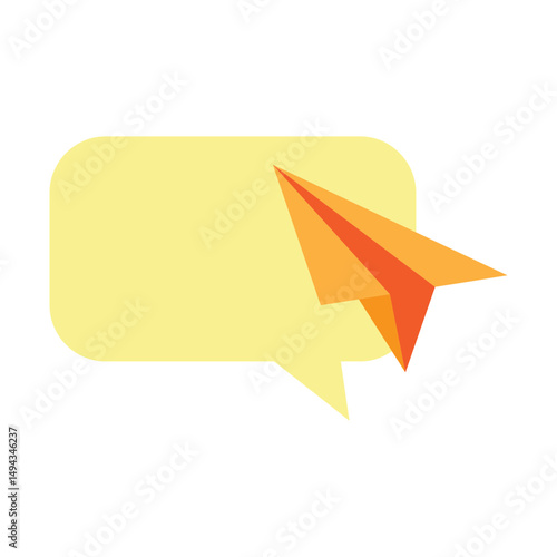 Direct Message Vector Flat Icon Design