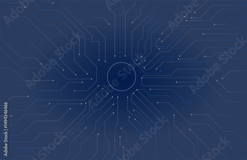 Cyber Technology Background – Digital Connections and Circuit Lines
