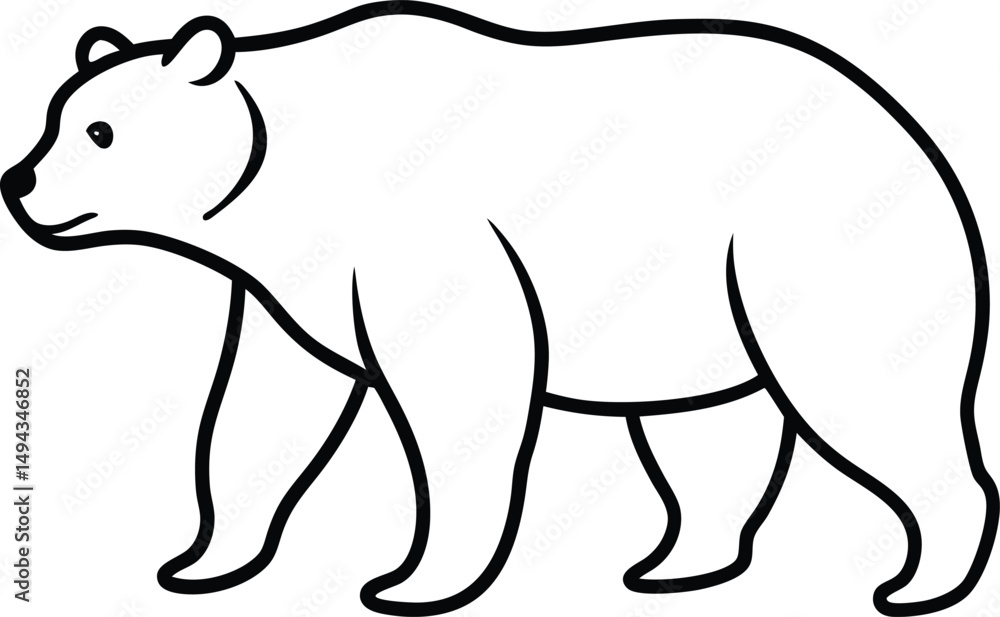 Obraz premium vector illustration of a bear