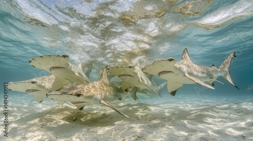 Juvenile Adaptive Sharks Practicing Complicated Teamwork Skills