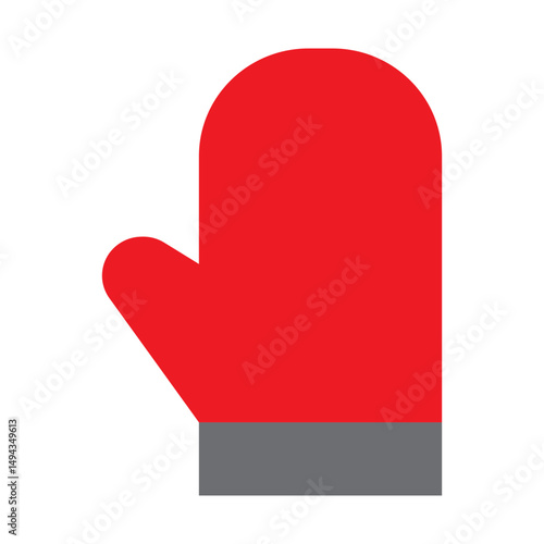 Oven Glove Vector Flat Icon Design