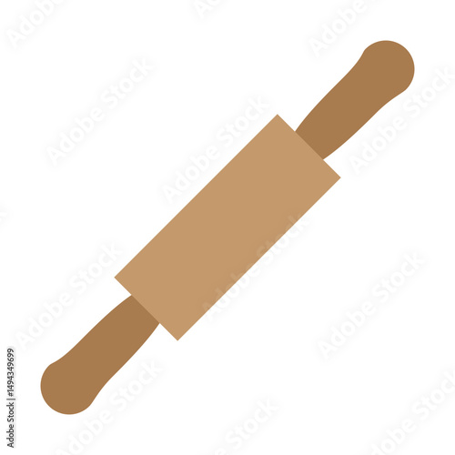 Rolling Pin Vector Flat Icon Design