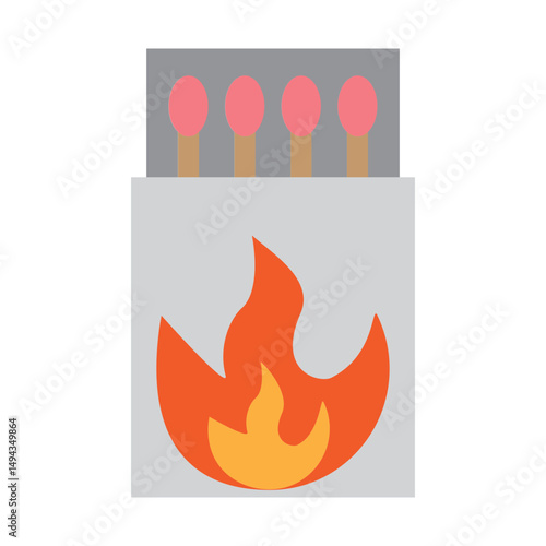 Match Box Vector Flat Icon Design