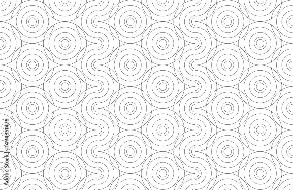 Geometric Circular Line Pattern – Seamless Abstract Design Geometric Circular Line Pattern – Seamless Abstract Design