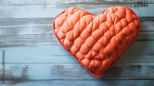 Puffy air-cushion case with built-in heart decor