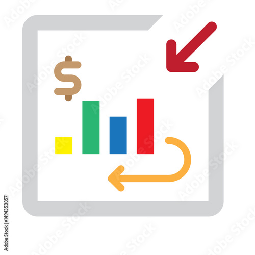 IRR (Internal Rate of Return) Vector Flat Icon Design