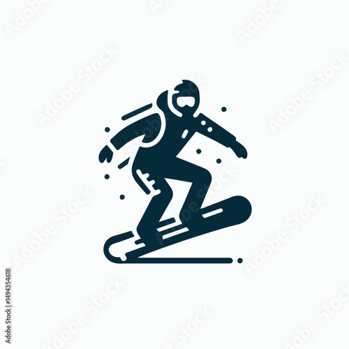 vector illustration of a snowboard