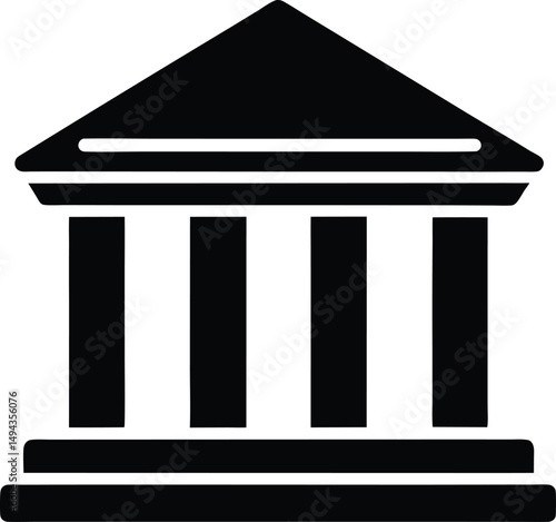 bank building icon vector illustration