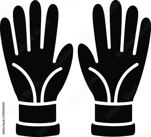 garden gloves icon vector illustration