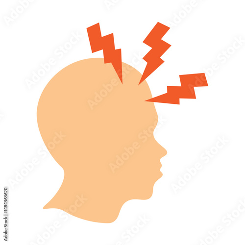 Headache Vector Flat Icon Design