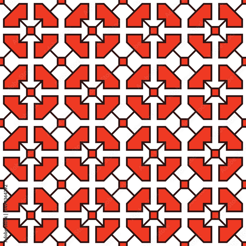 Obraz premium Thai pixel pattern. Abstract seamless pattern. Simple modern background. Repeat geometric design.