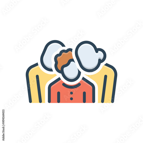 Color illustration icon for parenting