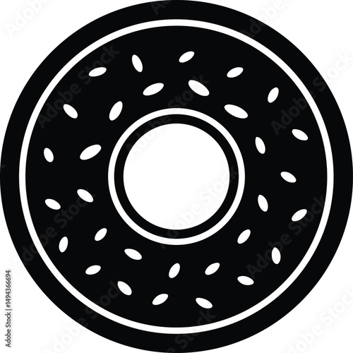 bagel icon vector illustration