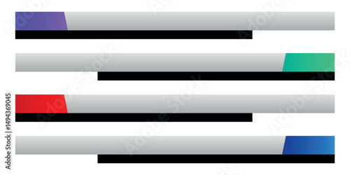 News lower third vector design.Set banner and lower third for news and live. bottom third for broadcast and online media	