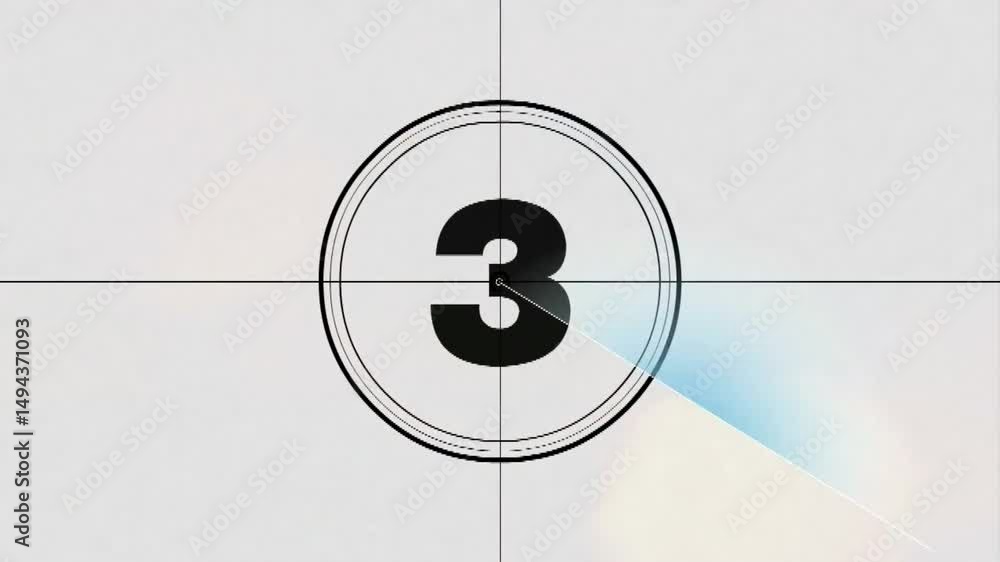 old film countdown 10 second