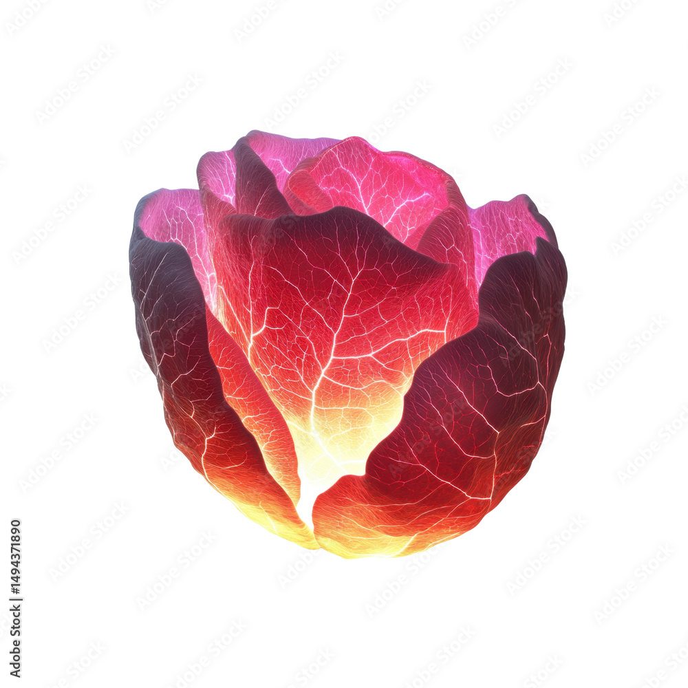 Fototapeta premium Illuminated Rose Abstract Floral Art with Glowing Petals