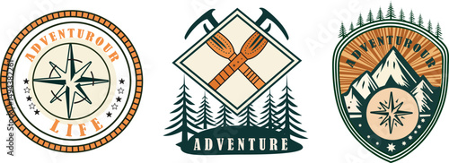 Timeless Trails A Set of Outdoor Adventure Logos