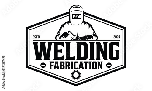 Welding company logo design vector template illustration