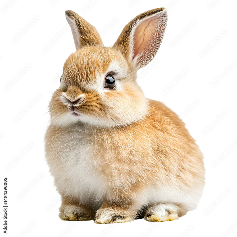Obraz premium a small rabbit sitting on a white surface