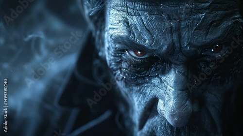 halloween vampire close up