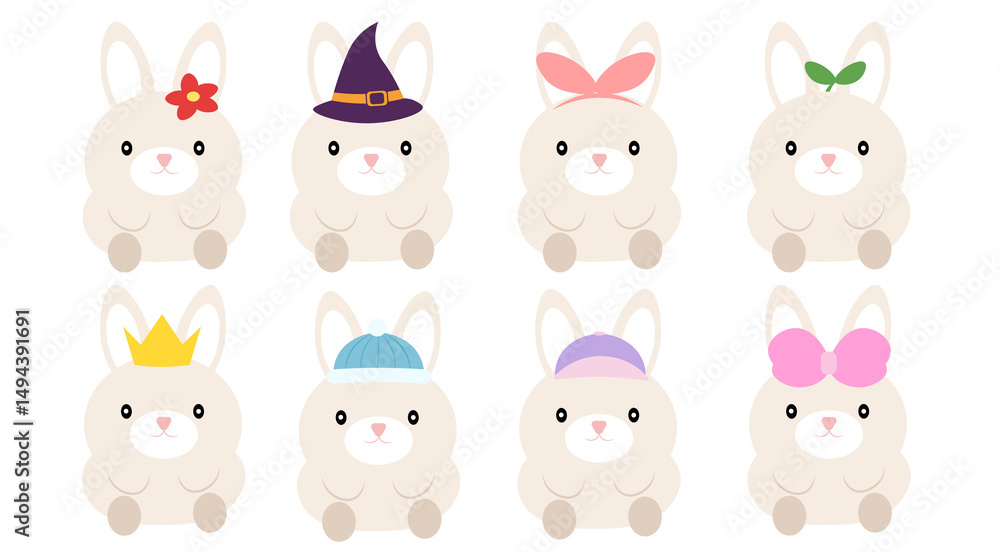 Obraz premium Cute Rabbits illustration