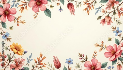 Subtle repeating floral pattern on light background , decor, delicate