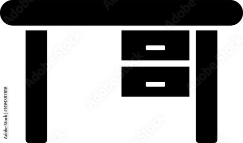 work table icon. Comfortable Workplace icons. visual branding. Office Furniture. Desk Setup
