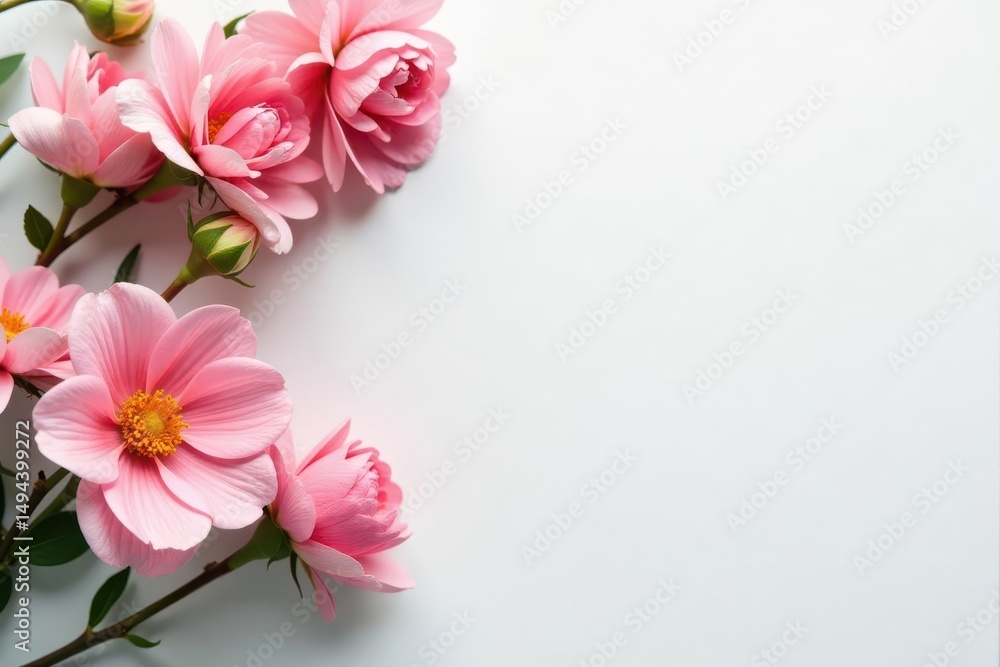 Fototapeta premium Spotless white surface, ideal for beauty product shots, mockup, template, display