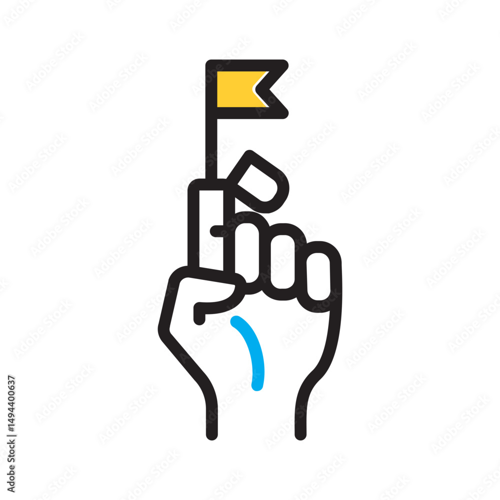 Obraz premium Vector multi color icon for Surrender