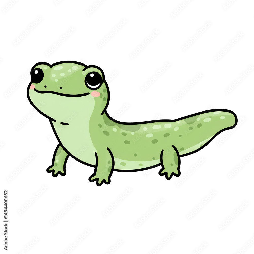 Cute Cartoon Gecko Character Illustration Cute Cartoon Gecko Character Illustration