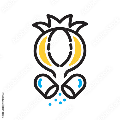 Vector multi color icon for Opioids