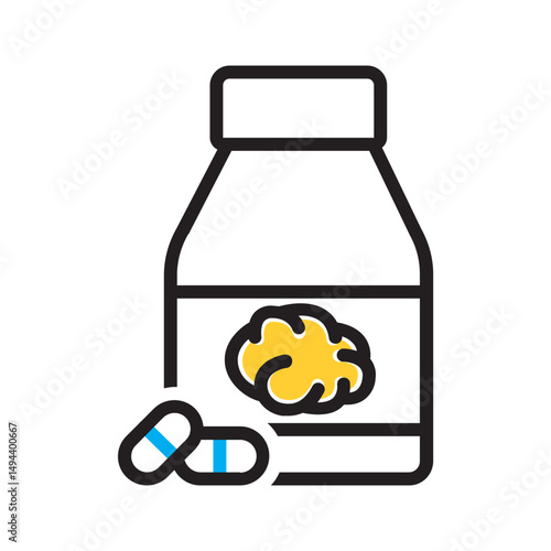 Vector multi color icon for Benzodiazepines