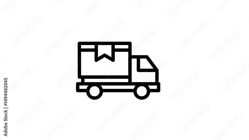 delivery minimalist stroke animation delivery minimalist stroke animation