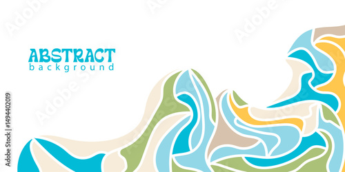 Soft color background with curved and straight, spiral and zigzag, circular, wavy directional pointers. Vector hand drawn brush stroke for presentation, infographics or educational materials