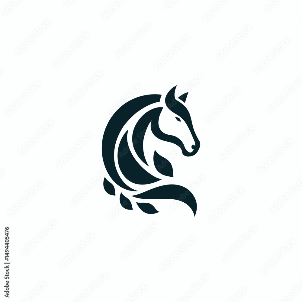 Fototapeta premium Natural horse logo