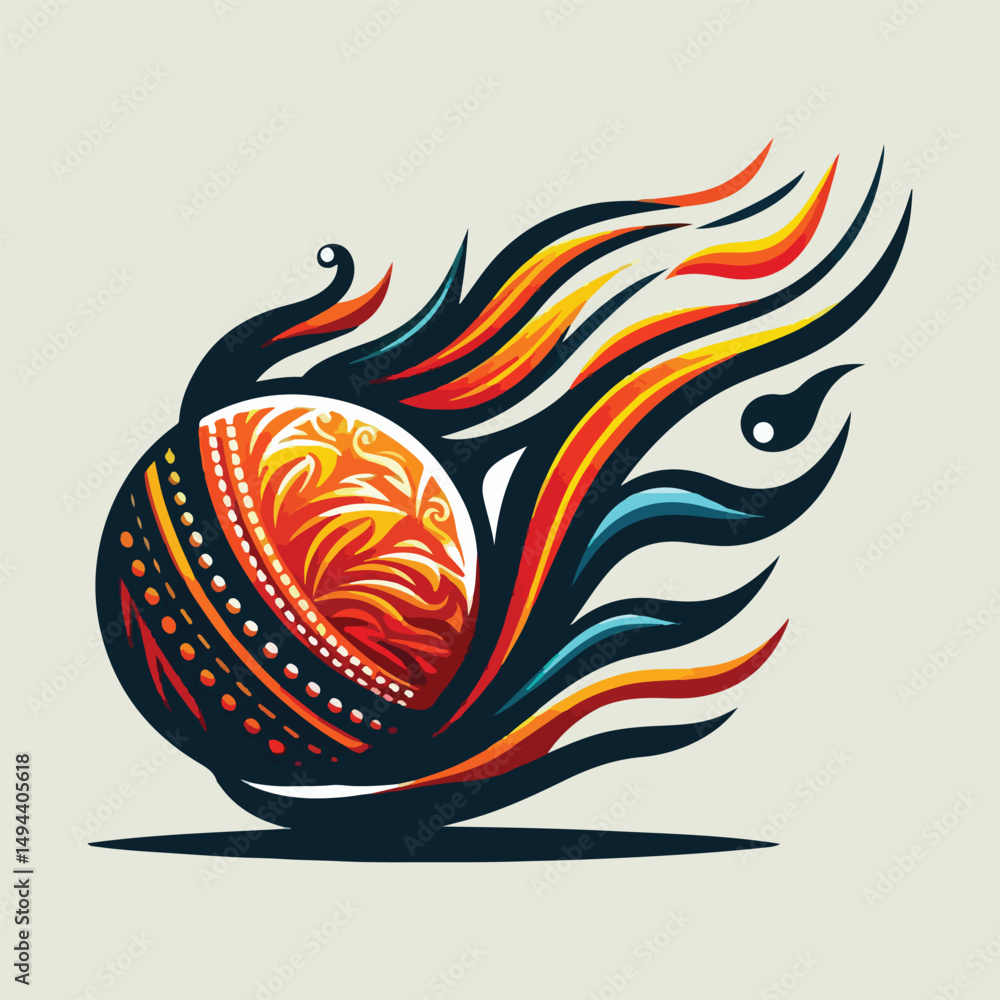 Obraz premium Dynamic Cricket Logo Design – Modern Sports Emblem for Teams, Tournaments & Merchandise