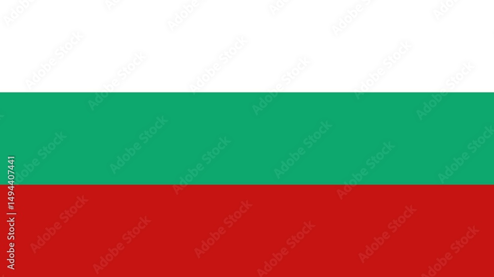 The Bulgarian flag appears in brush strokes on a background of chromakey. 4K The Bulgarian flag appears in brush strokes on a background of chromakey. 4K