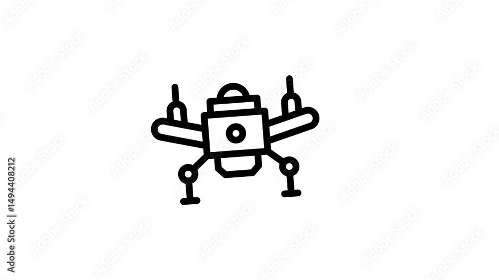 drone minimalist stroke animation drone minimalist stroke animation