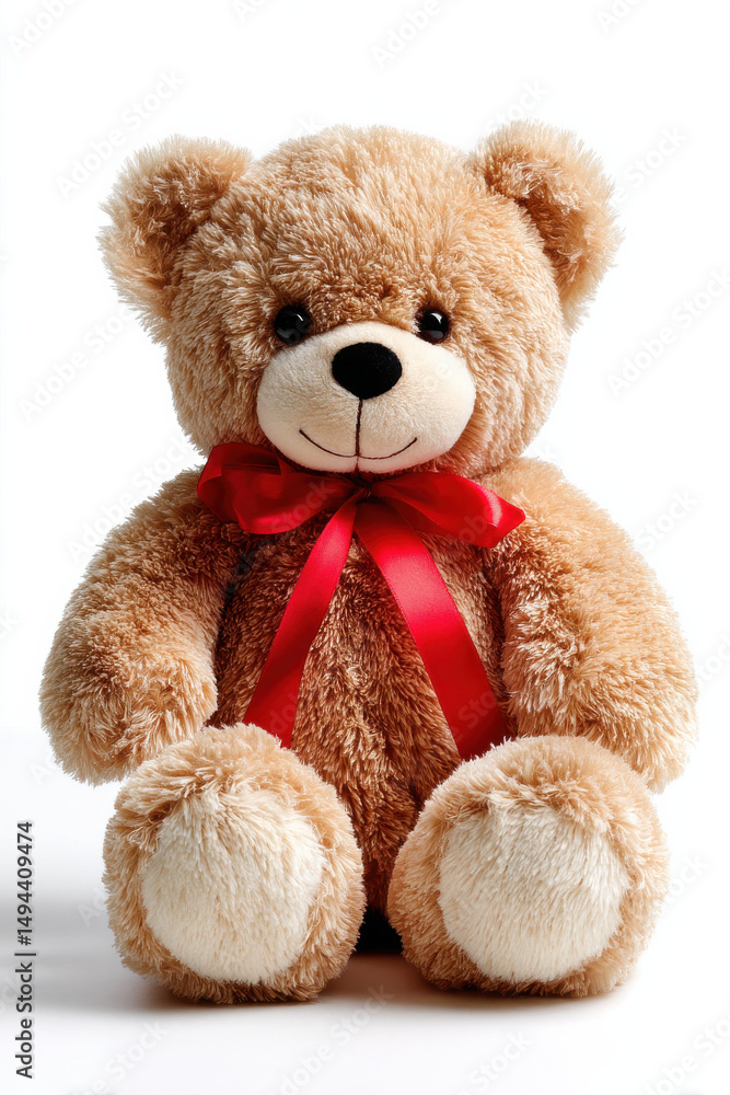 Fototapeta premium teddy bear, on white background