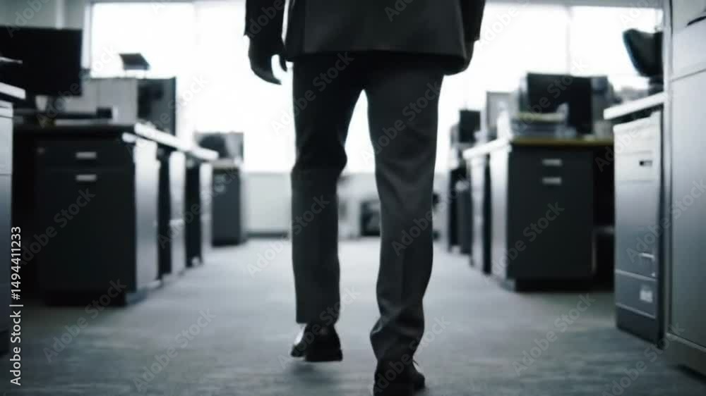 businessman walking in office space businessman walking in office space