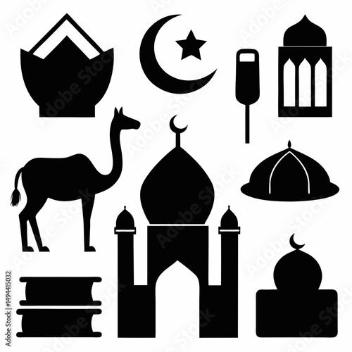 Islamic culture and religious symbols collection