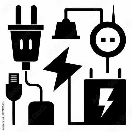 Electrical power system components diagram