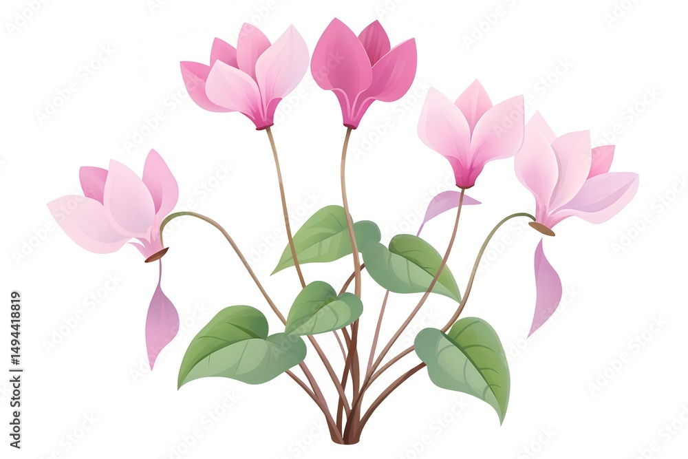 Fototapeta premium pink flower isolated on white