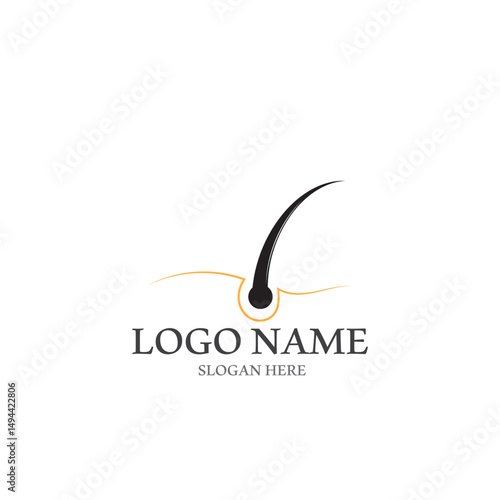 hair treatmen logo and vector template