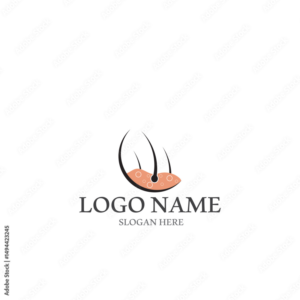 Obraz premium hair treatmen logo and vector template
