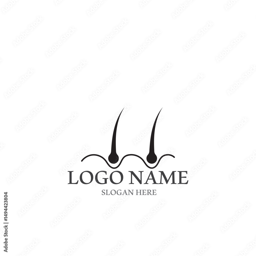 Fototapeta premium hair treatmen logo and vector template