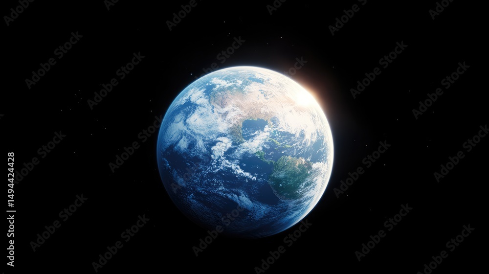Obraz premium Earth from space illustration